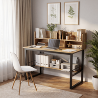 Everfurn Marcel Office Desk With Shelves
