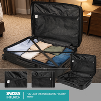 Travelwize Ripple PP 4-Wheel Spinner 55cm Luggage - Black