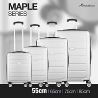 Travelwize Maple ABS 55cm 4-Wheels Spinner Luggage - Silver