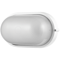 Ellies Illume Series - Large AC Oval Bulkhead - Aluminium + Glass - E27 Base -WT