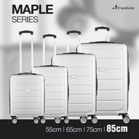 Travelwize Maple ABS 85cm 4-Wheel Spinner Luggage - Silver