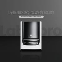 Volkano LabelPro Duo Series Thermal Dual Size Label Printer - Black and White