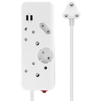 Ellies 4-Way Multiplug - 2 x USB 2.4a - 0.4m