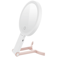 ZEN JestSet Series Portable Handheld LED Mirror - White