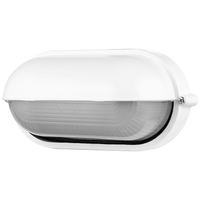 Ellies Arc Series - AC Oval Bulkhead - Aluminium  + Glass - E27 Base -WT