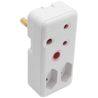 Switched 3-Way Medium Surge Adaptor - White