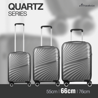 Travelwize Quartz PP 66cm 4-Wheel Spinner Luggage - Silver