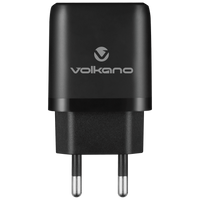 Volkano Volt-C Series Dual USB and USB-C Wall Charger with USB to USB-C Cable Included