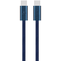 Volkano Weave Series 60w USB C to USB C 1.2m-Blue