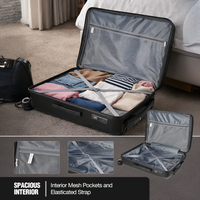 Travelwize Tourer PP 65cm 4-wheel Spinner Luggage Black