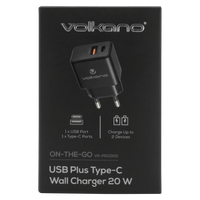 Volkano On-the-Go USB + Type-C 20w PD Wall Charger