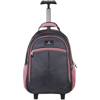 Volkano Orthopaedic Trolley Backpack 27L - Dark Grey/Pink
