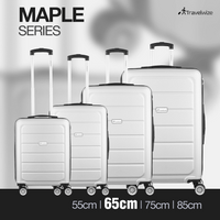 Travelwize Maple ABS 65cm 4-Wheel Spinner Luggage - Silver