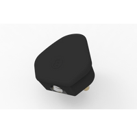 Ellies 16a Heavy-Duty Rubber Screw-on Plug Top - Black