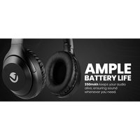 Volkano Cosmic 2 Series Bluetooth Headphones - Black