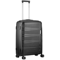 Travelwize Tourer PP 65cm 4-wheel Spinner Luggage Black