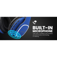 Volkano Phonic Series Bluetooth Full Size Headphones - Blue